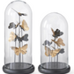 Glass Cloche w/ Gold Butterflies, Set of 2
