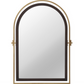 38.5" Antique Gold & Dark Wood Arch Top Mirror