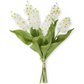 15" White Real Touch Lily of The Valley Bundle