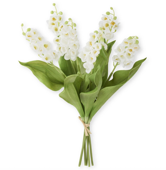 15" White Real Touch Lily of The Valley Bundle