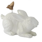 4.5" Glossy White Resin Rabbits w/ Gold Butterflies (Various Styles)