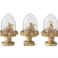 6.25" Gold Resin Easter Bunny Egg Cloche Topiaries (Various Styles)