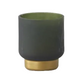 Frosted Green Glass Containers w/ Gold Base (Various Styles)