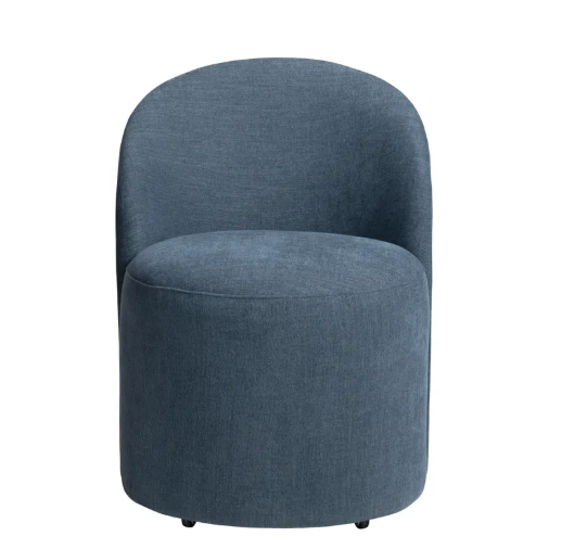 Fairfield Rolling Dining Chair, Cobalt