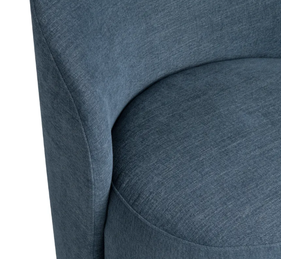 Fairfield Rolling Dining Chair, Cobalt