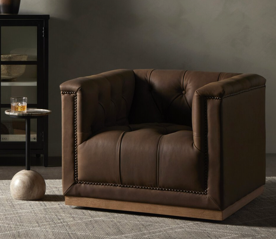 Maxx Swivel Chair, Umber Brown