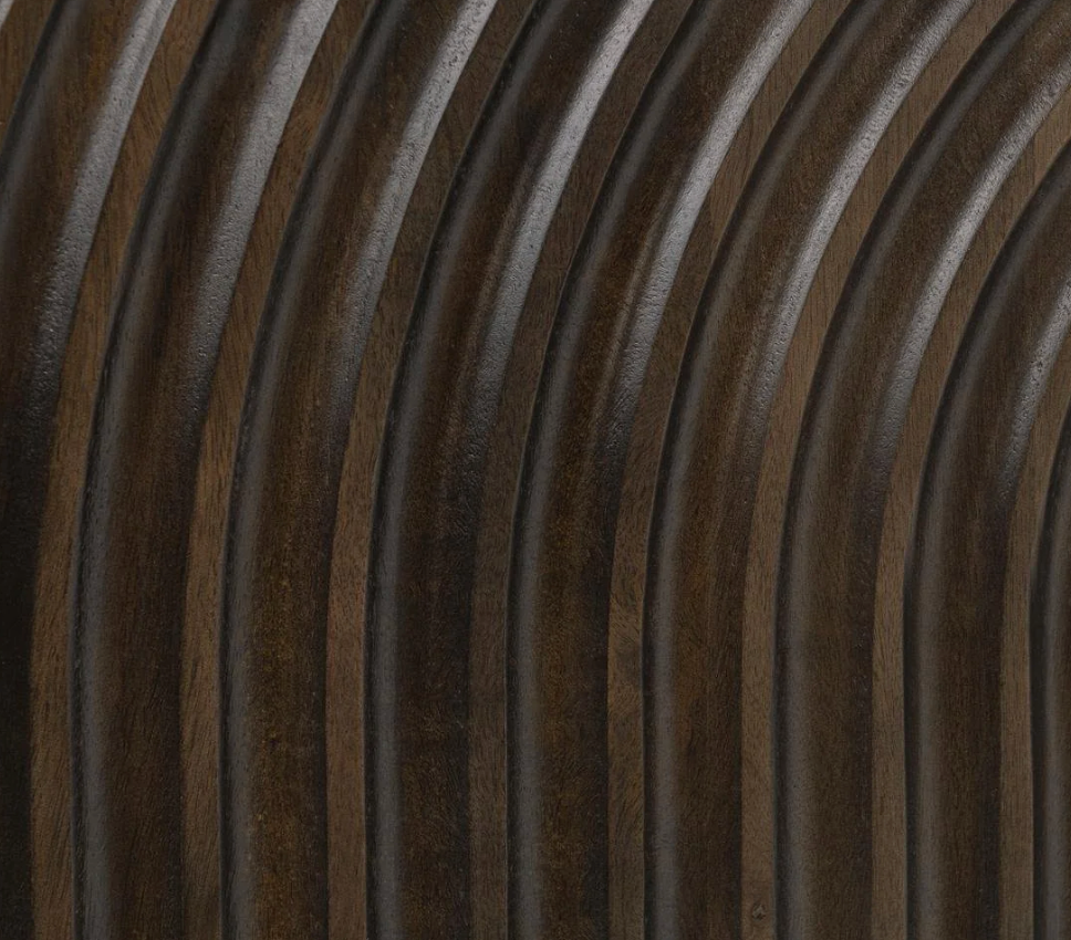 Colson Solid Wood 4 Door Cabinet, Dark Brown