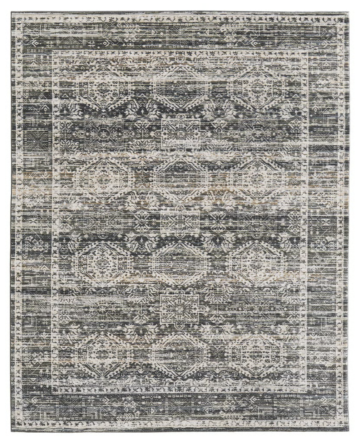 Augustine Rug, Black/Multi (Various Sizes)