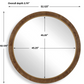 Cleveland Round Mirror, Burl Wood