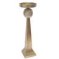 Aluminum Pillar Candle Holder w/ Antique Gold Finish (Various Sizes)