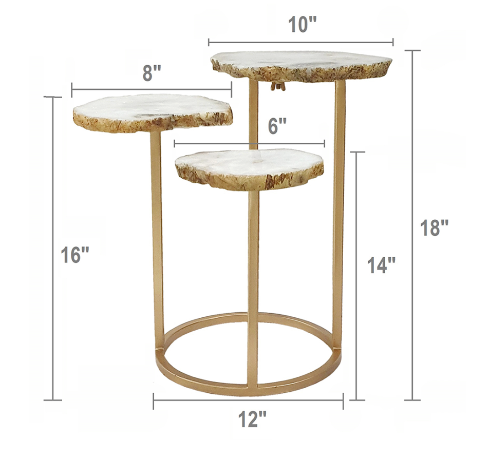 Agate and Gold Side Table
