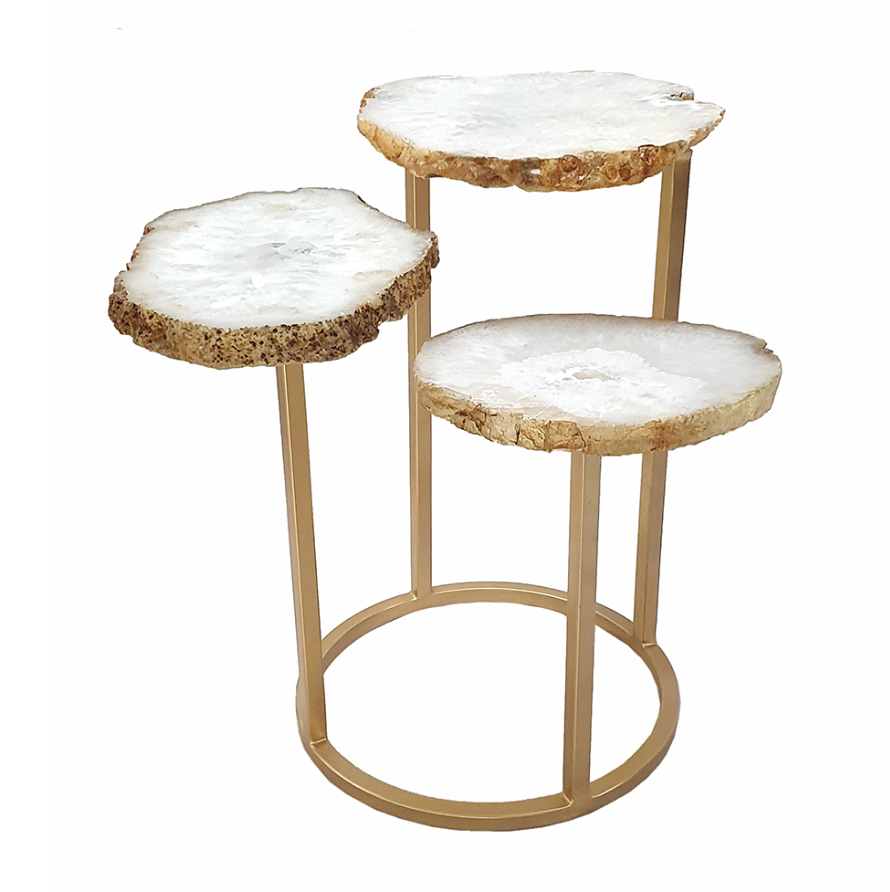 Agate and Gold Side Table