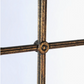 Arched Gold and Black Windowpane Mirror