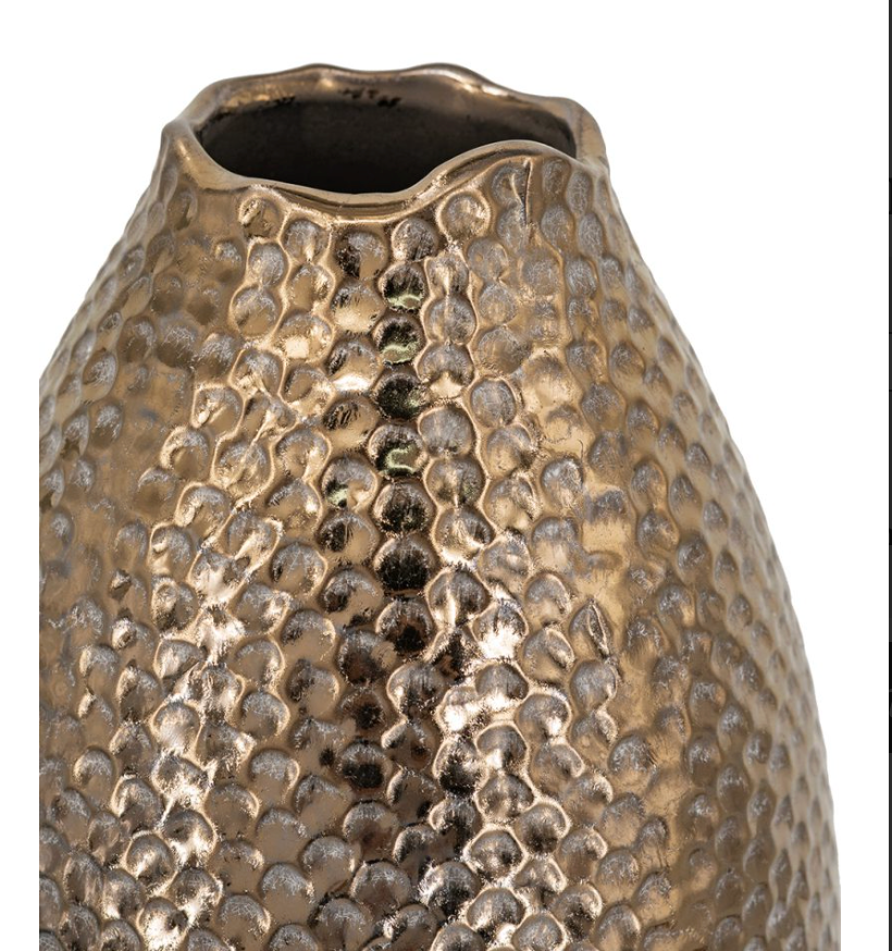 Textured Bronze Ceramic Vase