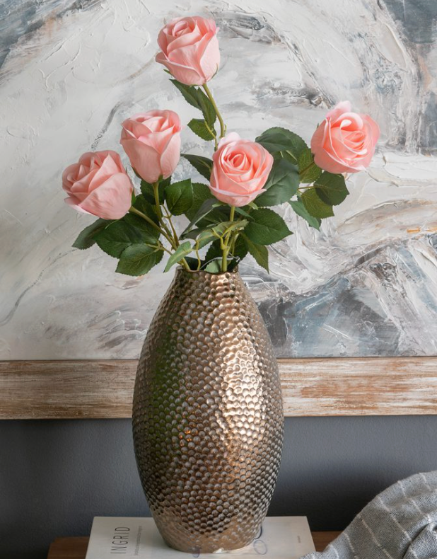 Textured Bronze Ceramic Vase