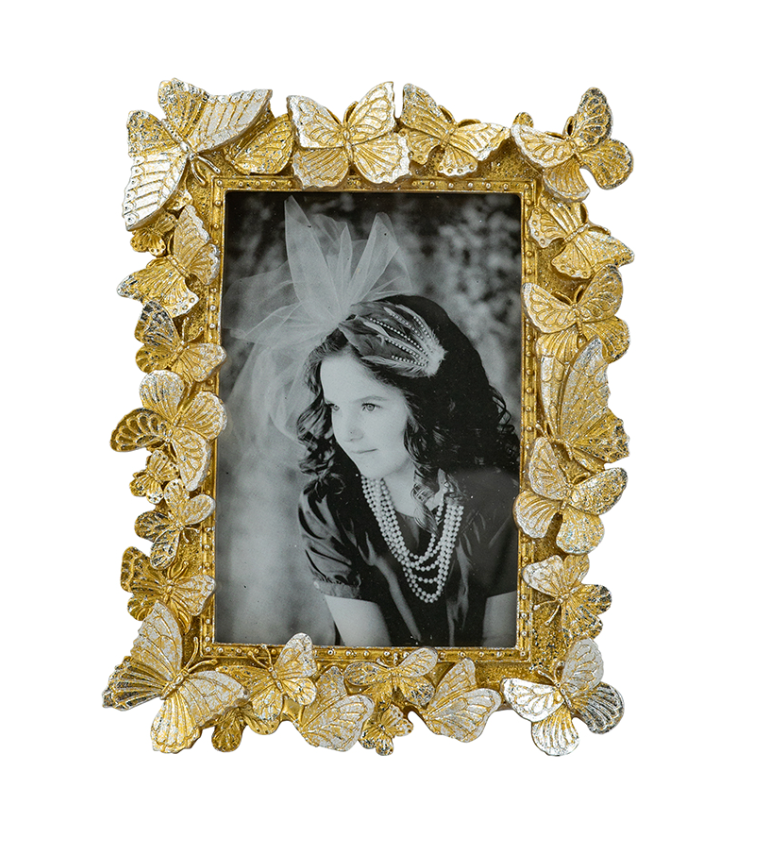 Gold Butterfly Photo Frame (Various Sizes)