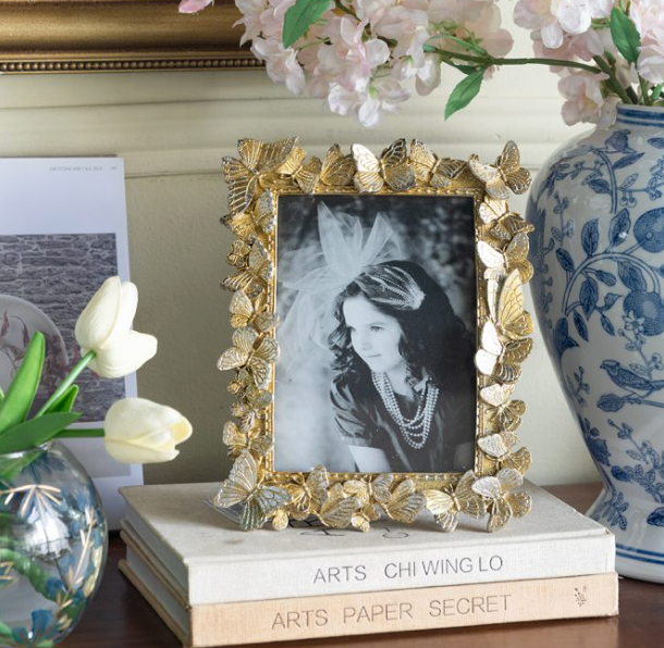Gold Butterfly Photo Frame (Various Sizes)