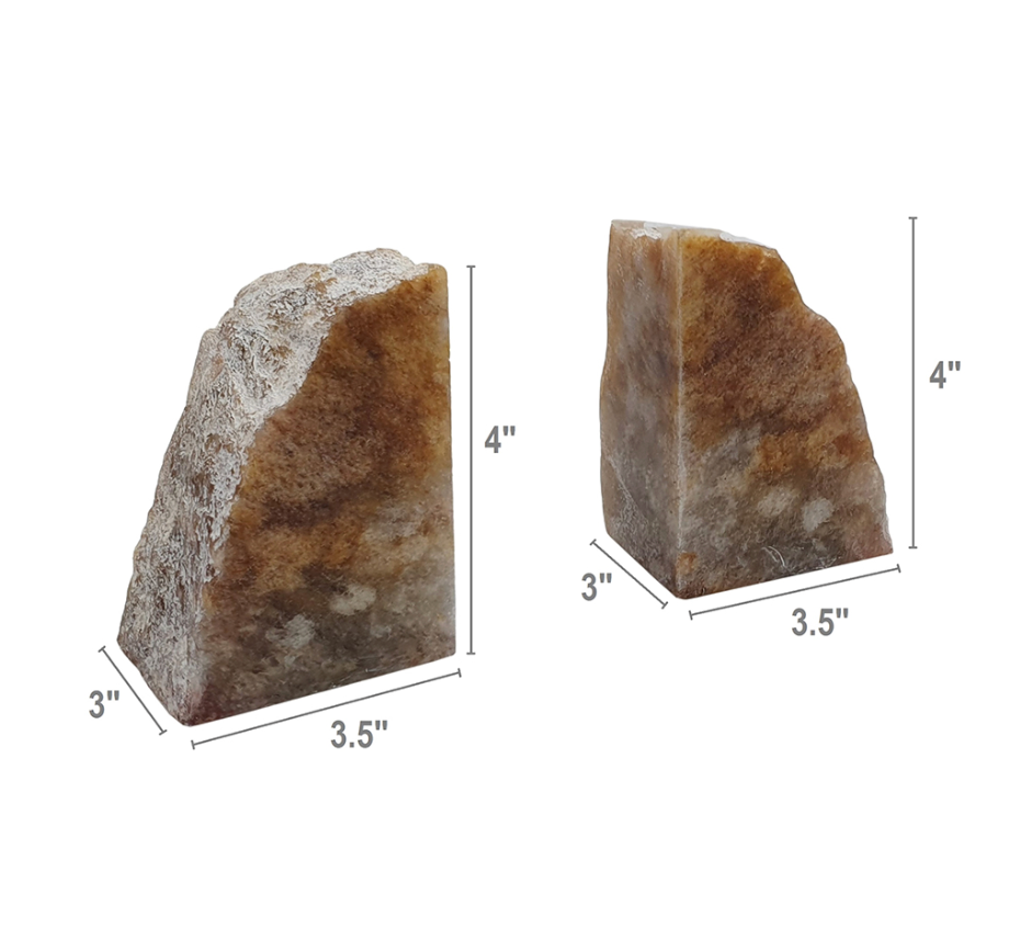Lucent Quartz Bookends, Set of 2