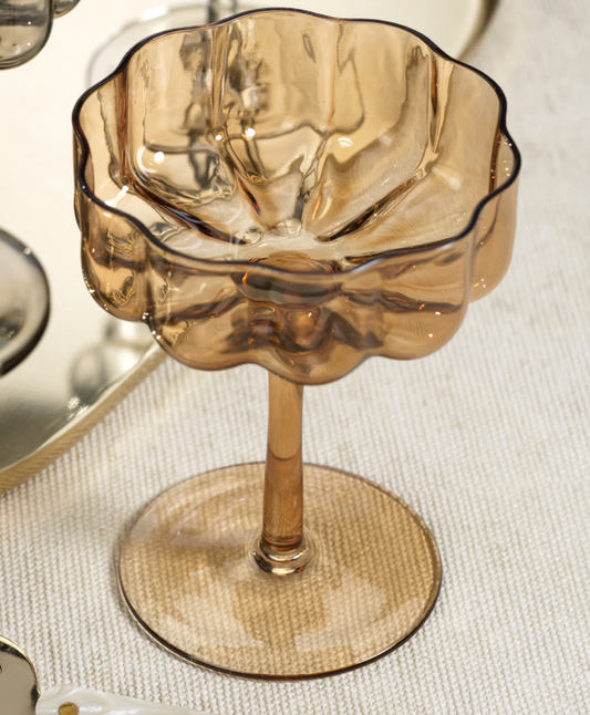 Rocco Handblown Coupe, Amber