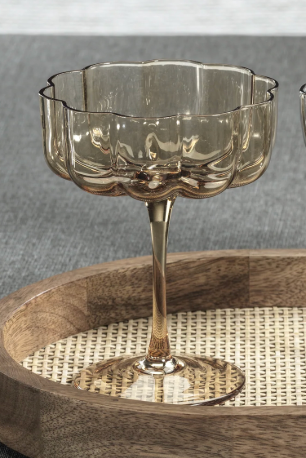 Rocco Handblown Coupe, Amber