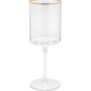 Optic Lined Wine Glass with Gold Rim