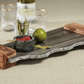 Nairobi Gray Marble Tray w/ Acacia Handles