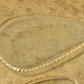 Textured Glass Plate w/ Jagged Gold Rim, Large