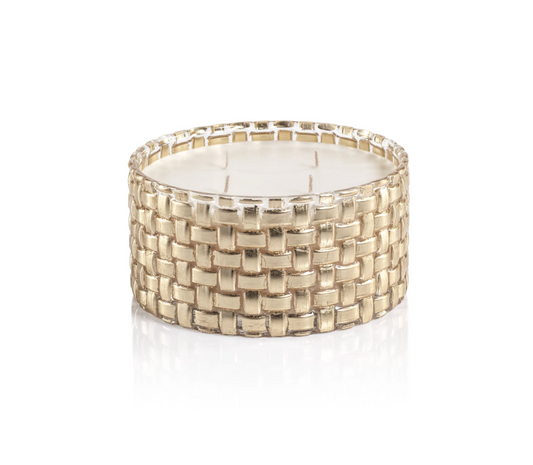 Tonka Absolute Gold Braided Candle Jar, 4 Wick