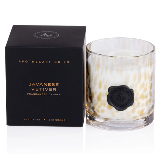 Apothecary Guild Opal Glass 1-Wick Candle, Javanese Vetiver