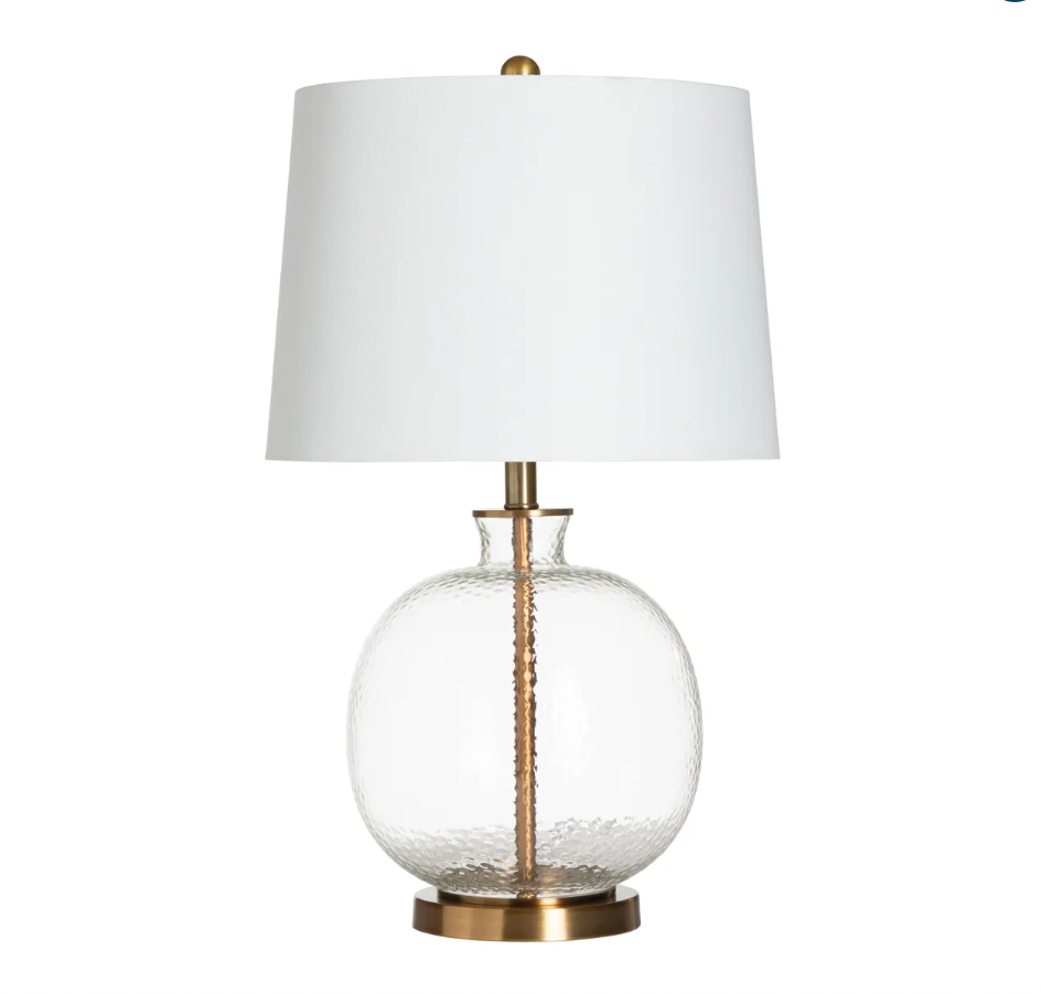Hammered Glass Table Lamp