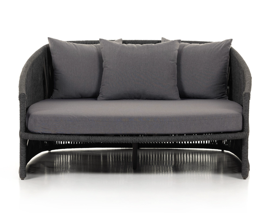 Portofino Outdoor Daybed, Charcoal/Black