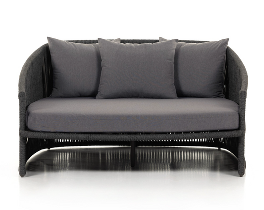 Portofino Outdoor Daybed, Charcoal/Black