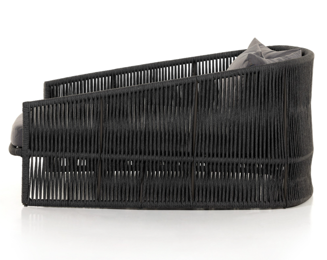 Portofino Outdoor Daybed, Charcoal/Black