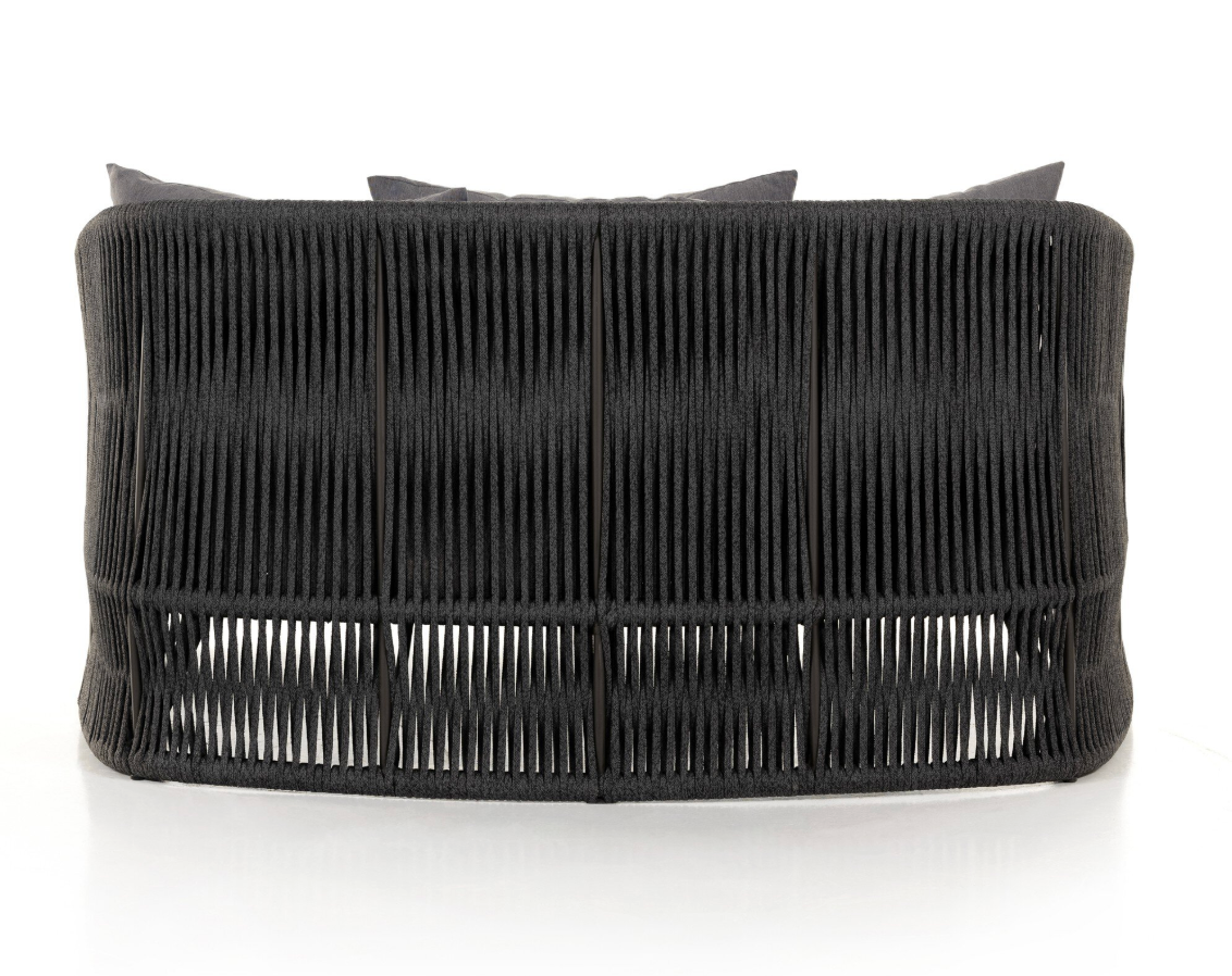Portofino Outdoor Daybed, Charcoal/Black