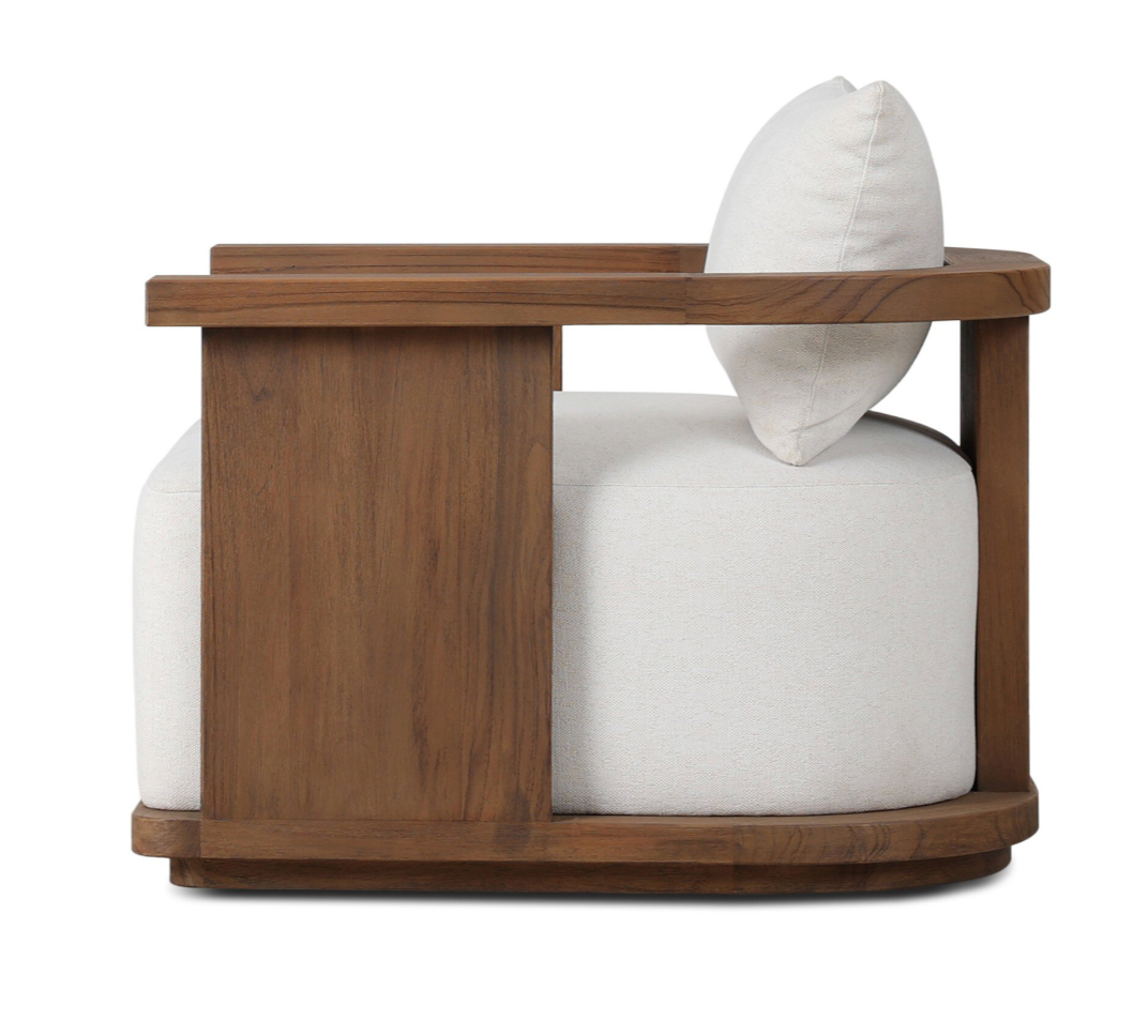 Tahana Outdoor Swivel Chair, Alessi Linen