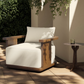 Tahana Outdoor Swivel Chair, Alessi Linen