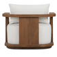 Tahana Outdoor Swivel Chair, Alessi Linen