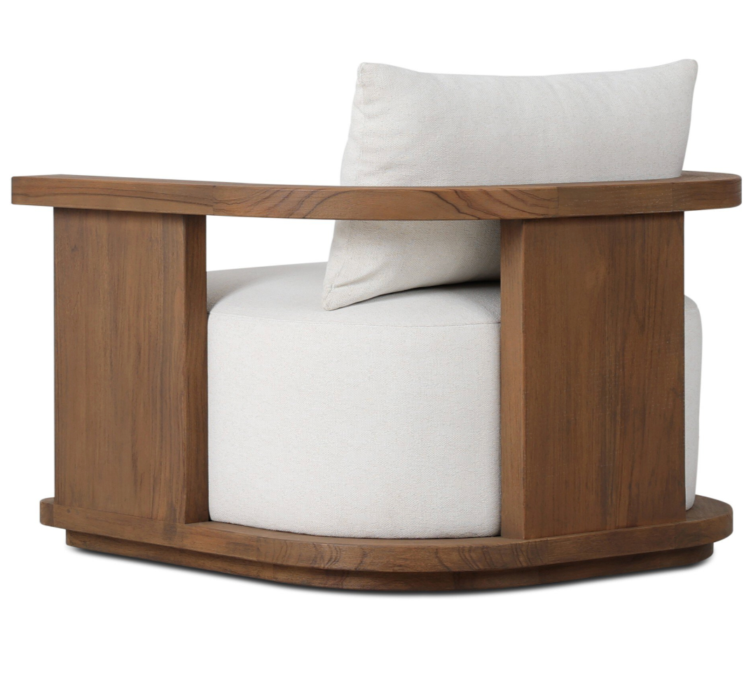 Tahana Outdoor Swivel Chair, Alessi Linen