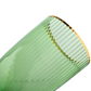 Green Champagne Flute w/ Gold Rim