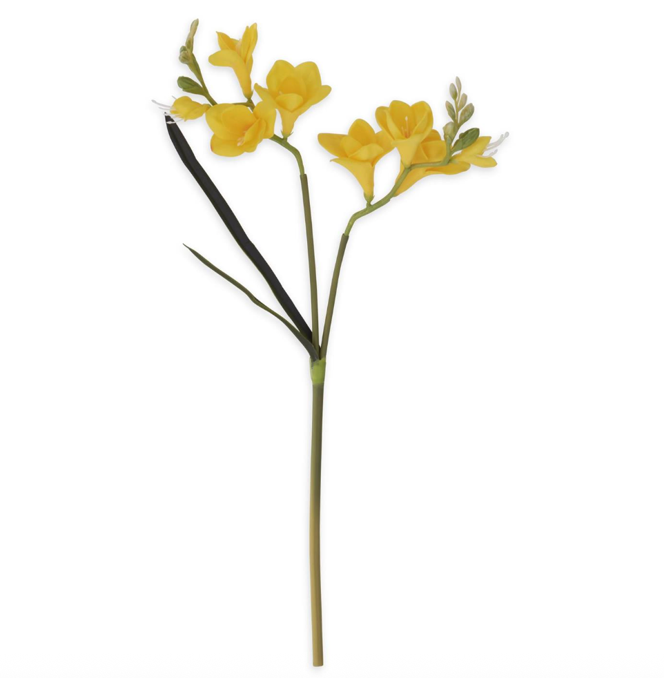 21" Yellow Real Touch Freesia Stem