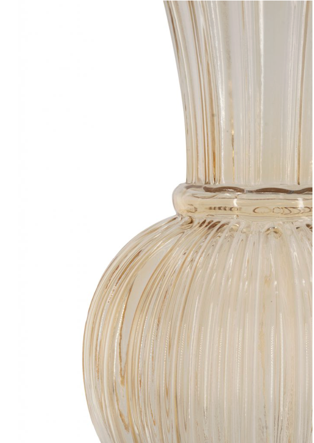 Amber Floral Vase