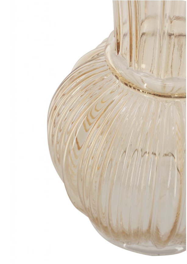 Amber Floral Vase