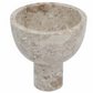 Round Marble Pedestal Bowl