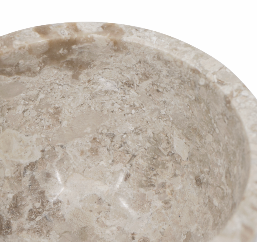 Round Marble Pedestal Bowl