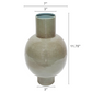 Pedestal Vase with Deep Olive Green Finish