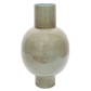 Pedestal Vase with Deep Olive Green Finish