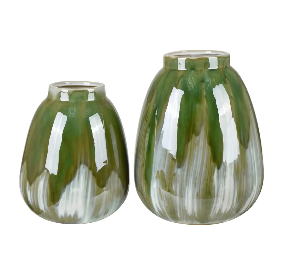 Green Cluett Vases (Various Sizes)