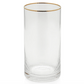 Optic Drinking Glass with Gold Rim