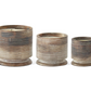 5" 2 Wick Whitewashed Wood Candle (Various Sizes)