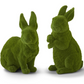 Resin Green Flocked Mossy Rabbits (Various Styles)